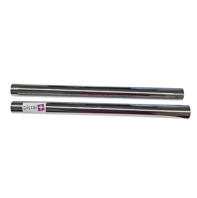 Lot de 2 tubes métal en acier chromé pour aspirateur - Diamètre : 36mm - Longueur 2x50cm