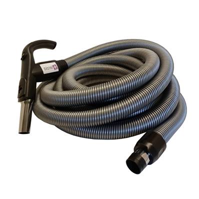 Flexible complet télécommandé pour aspiration centralisé Cyclovac, Skyvac... avec poignée ergonomique D.32mm et embout demi anneau - Longueur : 9m