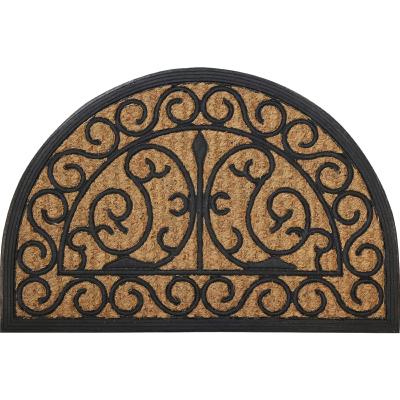 TAPIS COCO ET CAOUTCHOUC VOLUTE DEMI-LUNE 40X60 CM