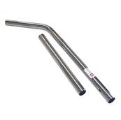 Lot de 2 tubes + 1 coude métal en acier chromé pour aspirateur Taski, Numatic... - Diamètre : 38mm