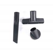 Lot de 1 suceur long plat + 1 brosse ronde en crin de cheval + 1 suceur triangulaire pour aspirateur allant sur des tubes de diamètre 32mm