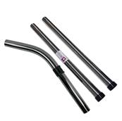 Lot de 2 tubes + 1 coude métal en acier chromé pour aspirateur Taski, Numatic... - Diamètre : 32mm