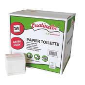 PAPIER WC FEUILLE A FEUILLE 36X250F 2 PLIS BLANC OUATINELLE ECOLABEL