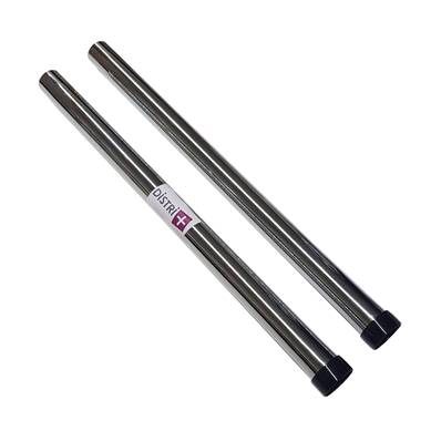 Lot de 2 tubes métal en acier chromé pour aspirateur - Diamètre : 32mm - Longueur 50cm