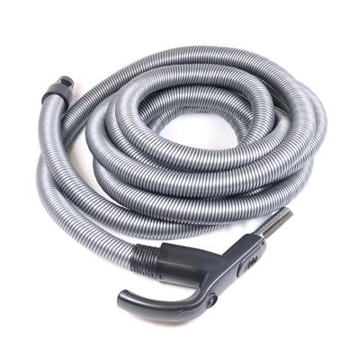 Flexible télécommandée compatible avec aspiration centralsée Cyclovac - Poignée ergonomique D.32mm - Embout demi-anneau - Longueur : 7,5M