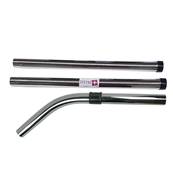 Lot de 2 tubes + 1 coude métal en acier chromé pour aspirateur Taski, Numatic... - Diamètre : 32mm