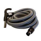 Flexible complet télécommandé pour aspiration centralisé Cyclovac, Skyvac... avec poignée ergonomique D.32mm et embout demi anneau - Longueur : 9m