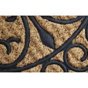 TAPIS COCO ET CAOUTCHOUC VOLUTE DEMI-LUNE 40X60 CM